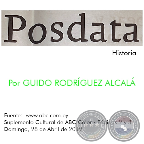  POSDATA - Por GUIDO RODRGUEZ ALCAL - Domingo, 28 de Abril de 2019